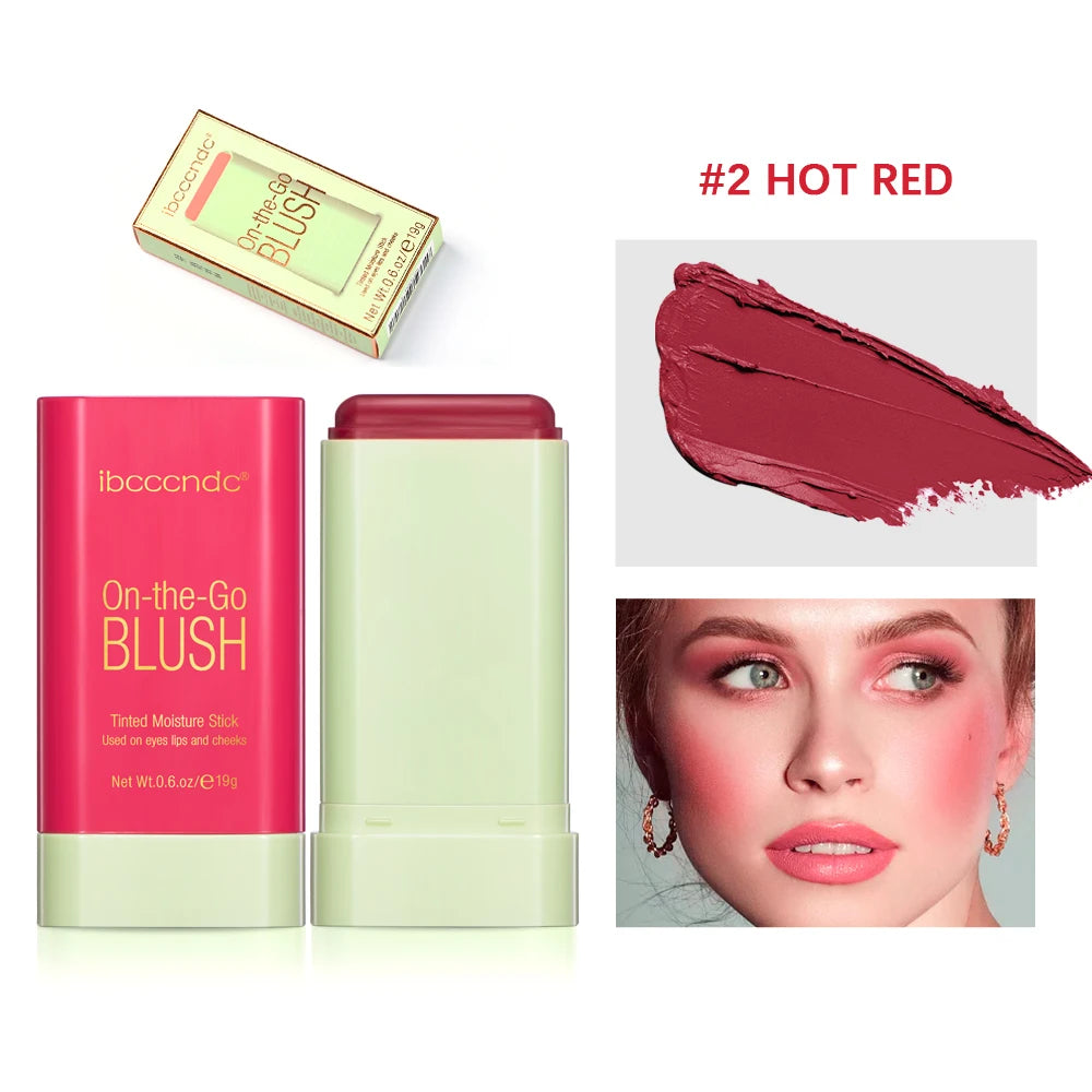 Make Up Functional Blush Stick Easy Colour Rouge Blusher Cream Waterproof High Colour Rendering Brightening Skin Tone Hot