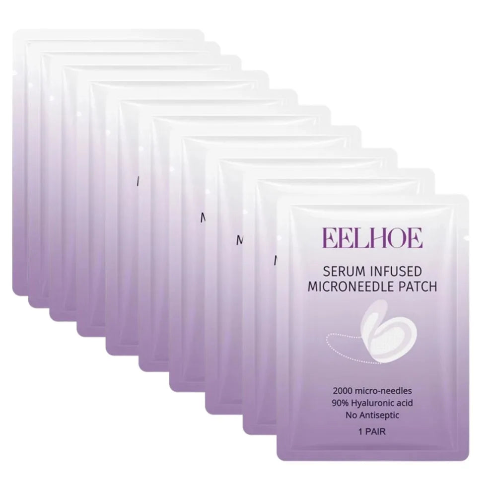 Collagen Microneedle Eye Patch Hyaluronic Acid Soluble Microneedle Eye Mask For Dark Eye Circle Moisturizing Under Eye Skin Care