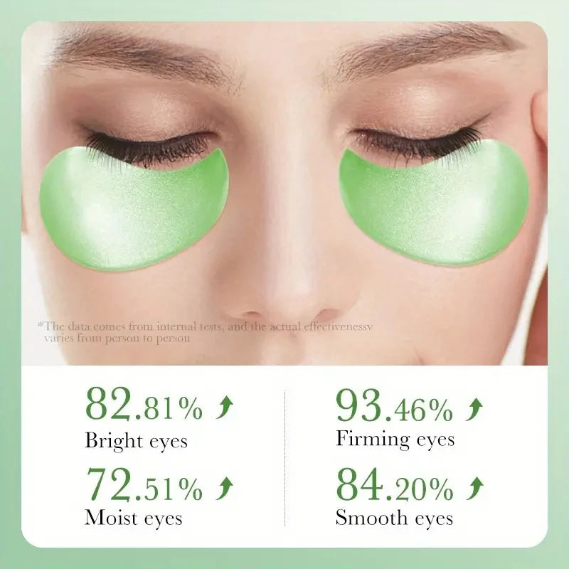 60 Pieces of Aloe Vera Collagen Eye Mask - Hypoallergenic Alcohol-Free, Moisturizing Skin, Bright and Transparent Eye Mask Patches, Suitable for All Skin, Say Goodbye to Dry and Dark Matte, Eye Mask Patches
