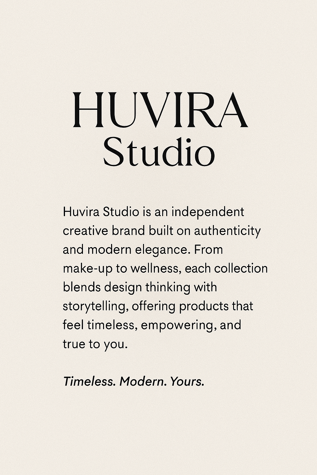 🌸 The Story of Huvira Studio
