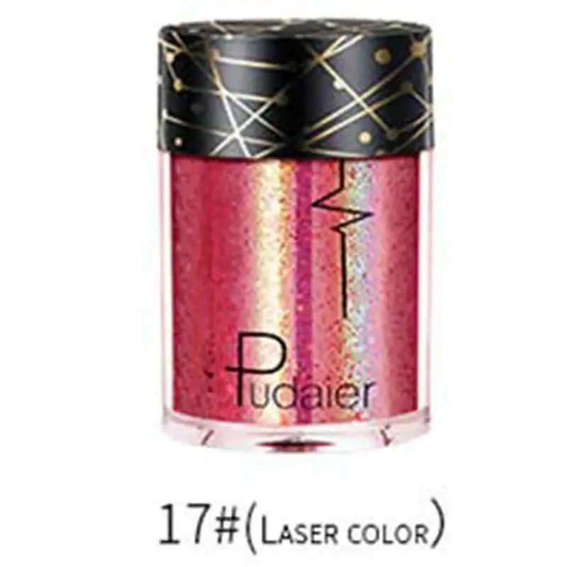 Pudaier Glitter Shimmer Powder Pigment Eyeshadow Highlighter Beauty Makeup Shiny Body Glow Festival Party Cosmetic
