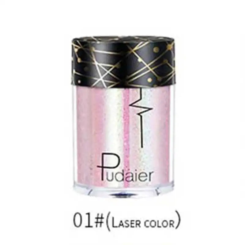 Pudaier Glitter Shimmer Powder Pigment Eyeshadow Highlighter Beauty Makeup Shiny Body Glow Festival Party Cosmetic