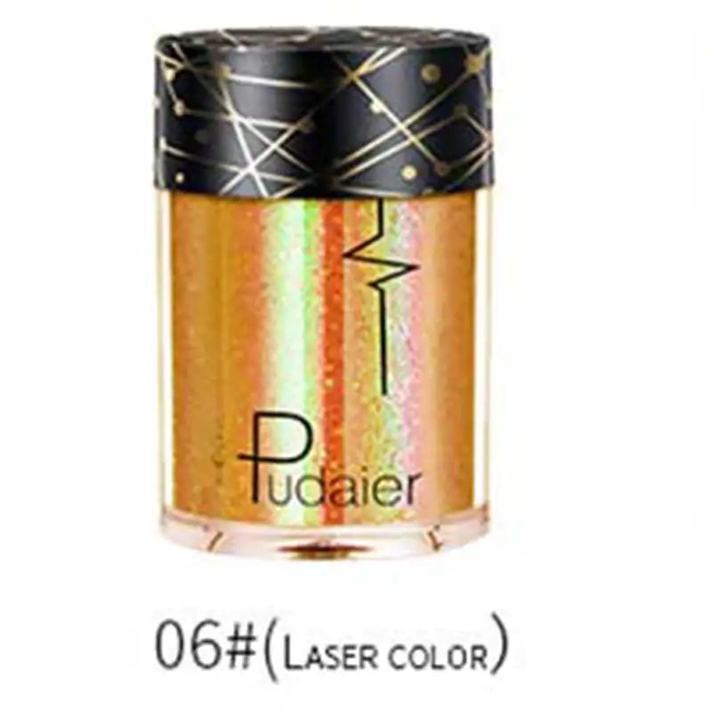 Pudaier Glitter Shimmer Powder Pigment Eyeshadow Highlighter Beauty Makeup Shiny Body Glow Festival Party Cosmetic