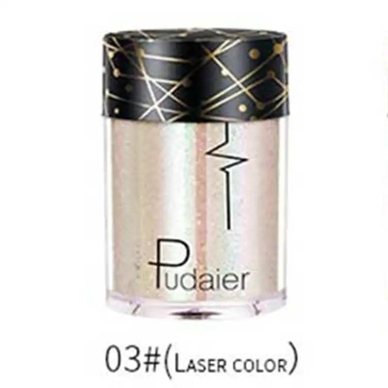 Pudaier Glitter Shimmer Powder Pigment Eyeshadow Highlighter Beauty Makeup Shiny Body Glow Festival Party Cosmetic