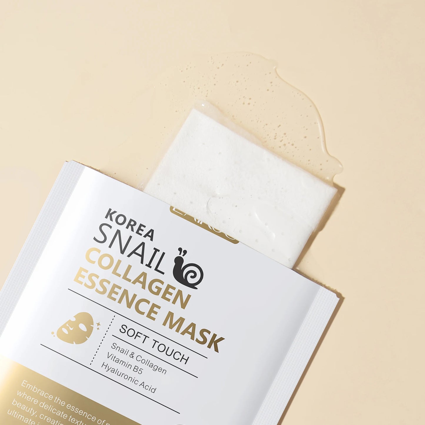 LAIKOU Korea Snail Collagen Essence Mask Hydrating Sheet Mask Anti-Wrinkle Face Mask Firming Skin Care 25g*20pcs