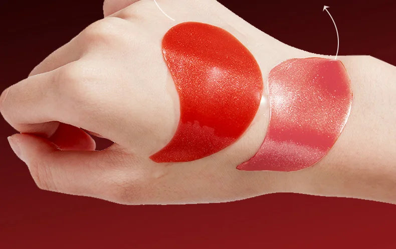 60pcs SADOER Red Pomegranate Collagen Eye Mask Firming Anti Dark Circles Remove Eyes Bag Moisturizing Eye Patches Eyes Skin Care