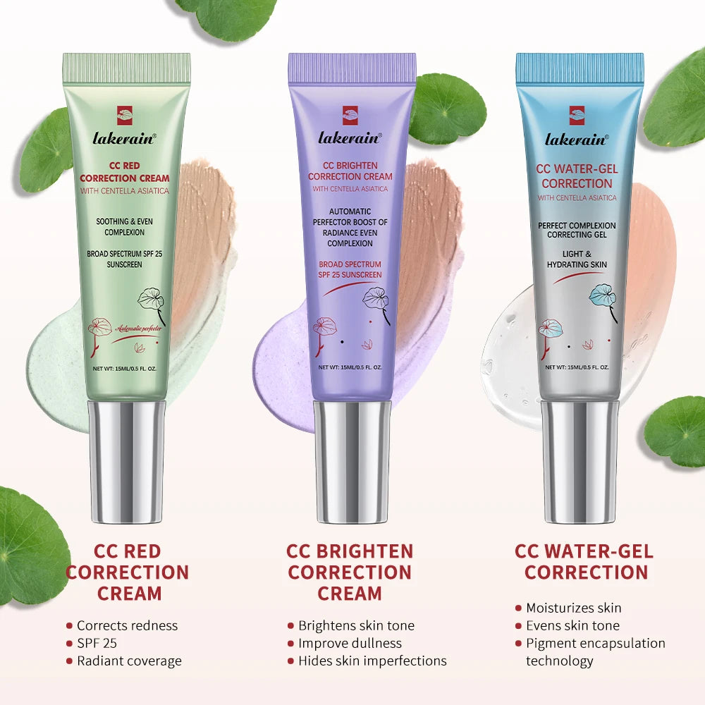 3pcs Korean CC Cream – Color Correcting, Moisturizing & High Coverage
