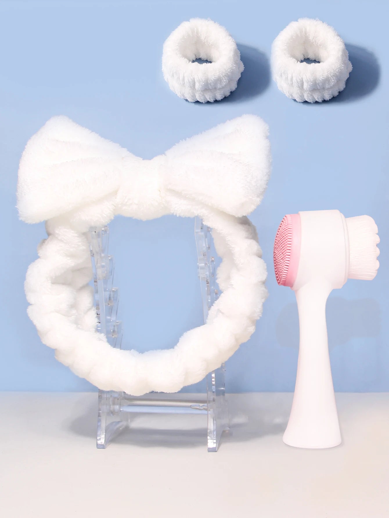 4PCS 3D Sides Silicone Double Sided Facial Cleanser Brush Blackhead Removal Product Pore Cleaner Exfoliator Face Scrub Brush set