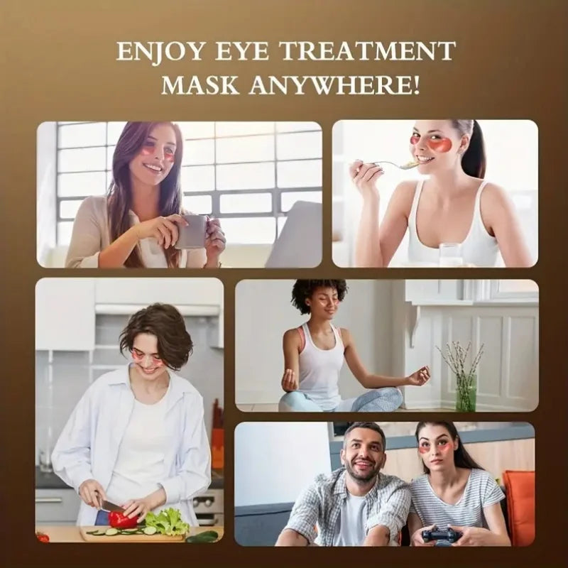 A Box of 60 Caffeine Niacinamide Radiant Firming Eye Masks, Rich in Your Body with Beneficial Ingredients, Can Be Used All over the Face, Release Eye Pressure at Any Time, Moisturizing, Firming, Alcohol-Free, Suitable for All