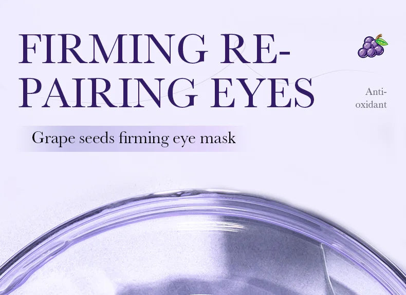60pcs SADOER Grape Eye Mask Anti Dark Circles Removal Eyes Bags Moisturizing Firming Eye Patches Eyes Skin Care Products