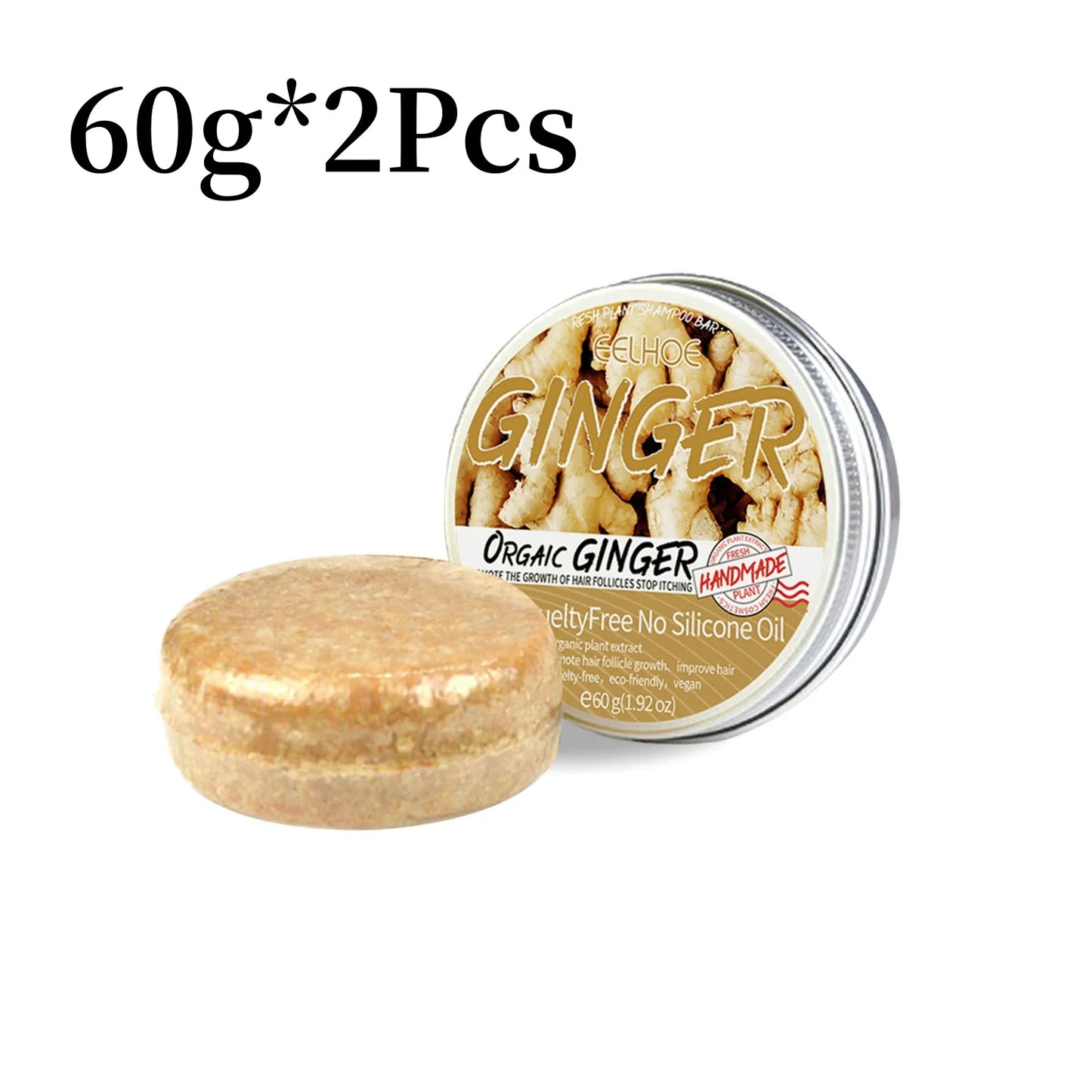60g Natural Ginger Shampoo Soap Reduce Hair Loss Clean Dandruff Nourish Moisturize Scalp Improve Hair Quality Hair Care Product