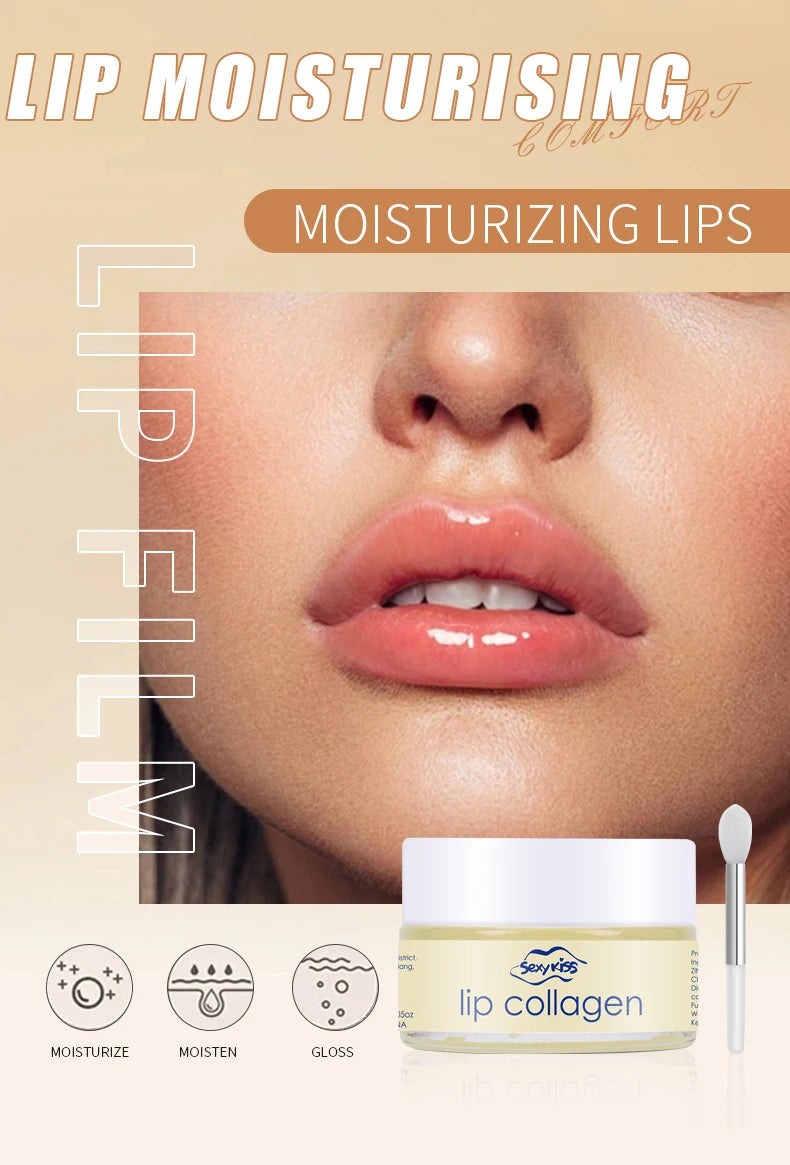 Hyaluronic acid collagen Sleep lip mask 20g deep hydration lasting moisturizing exfoliation day and night can be given as a gift