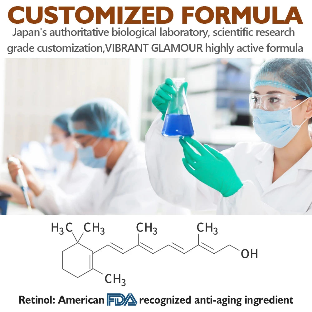 Retinol & Vitamin C Facial Skin Care Products Set Face Cream Eye Serum Face Essence Reduce Dark Circles Anti Aging Nourish Skin