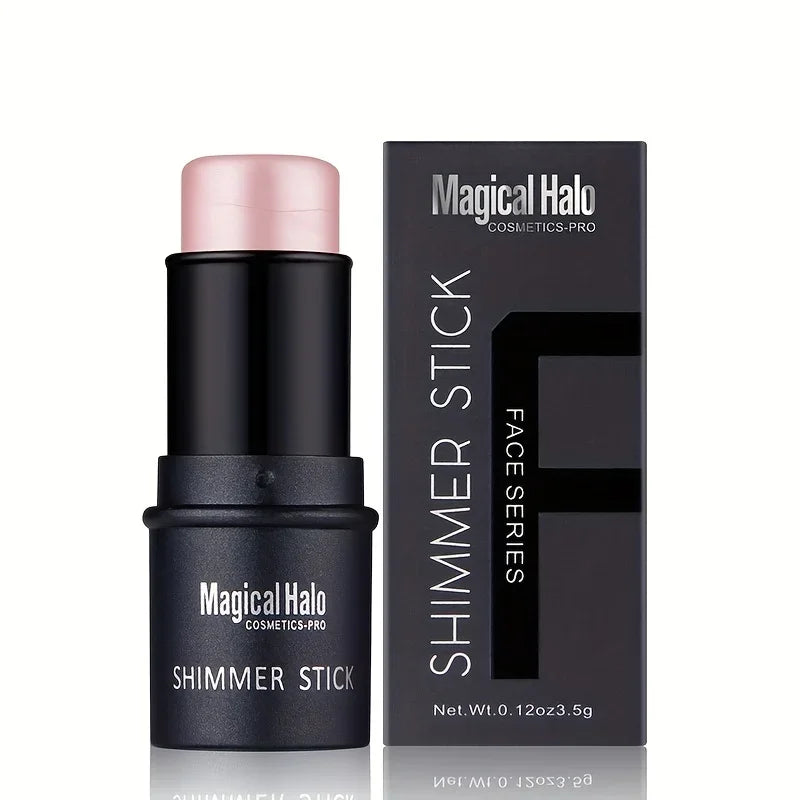 Magical Halo Shimmer Stick - Multi-Use Highlighter & Contour Makeup for Radiant Glow - Daily Wear 01# & 02#