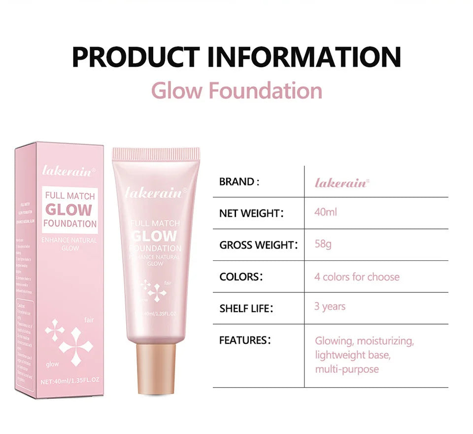 Glow Foundation Illuminator Glotion Natural Glow Enhancer Glowing Moisturizing Lightweight base Multi-purpose Illuminator Highli