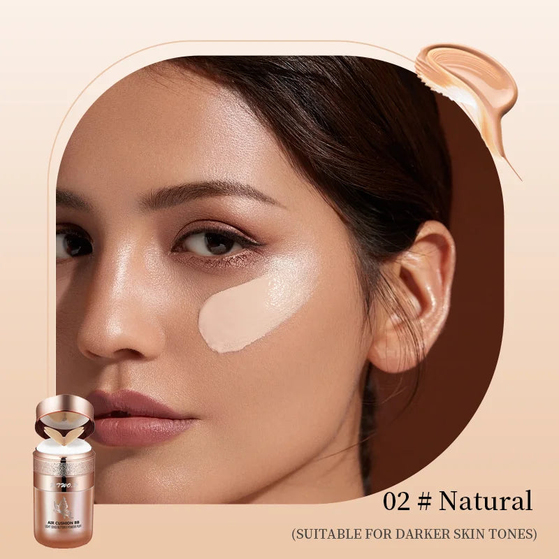 Air Cushion BB Cream Moisturizing Foundation Concealer Whitening Oil-control Waterproof Butterfly Powder Puff  Makeup Cosmetics