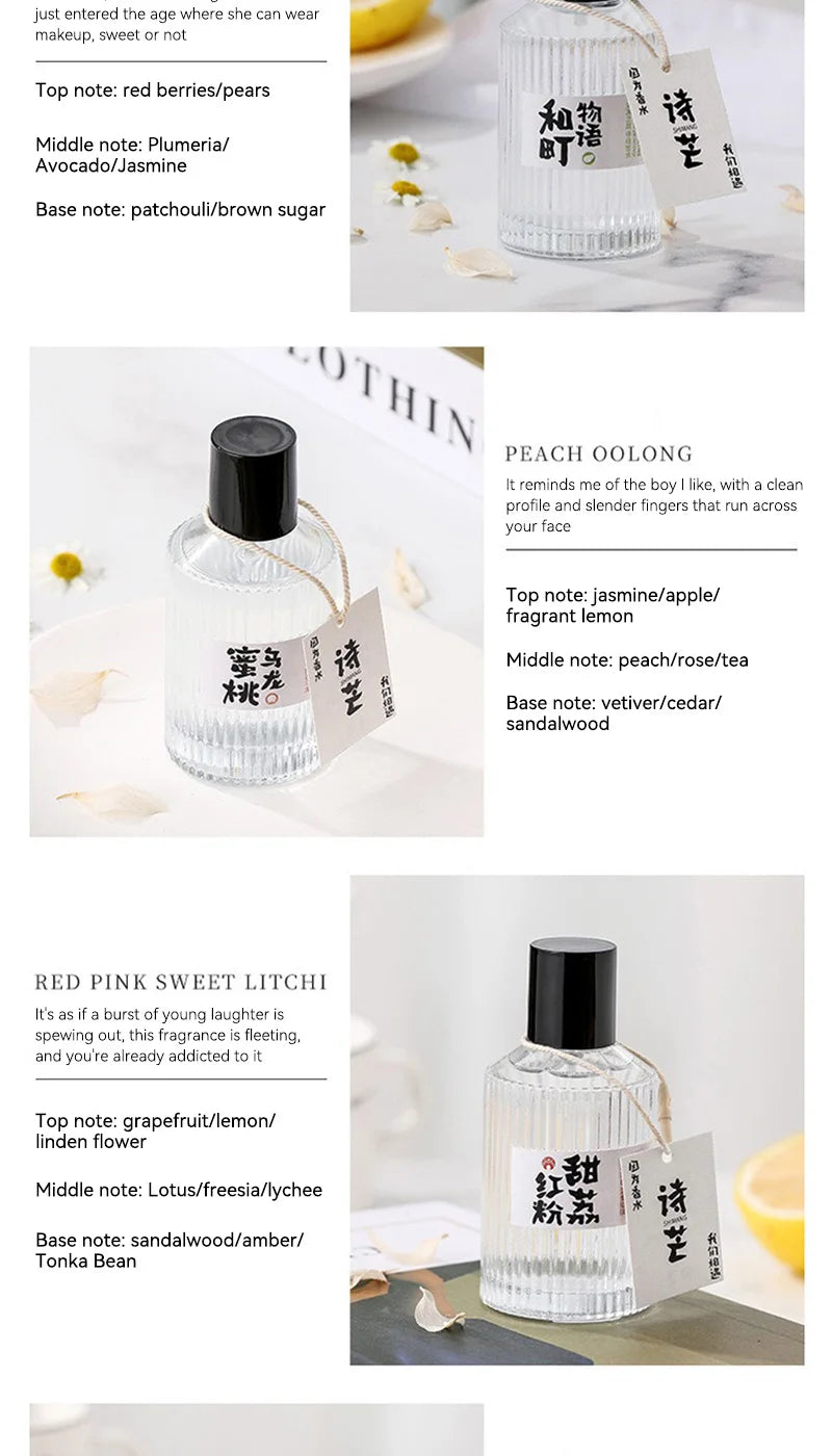 Original brand Wataru Monogatari Perfume - 50ml, Long-lasting Light Scent, For Men & Women, Japanese Style Fresh & Minimalist