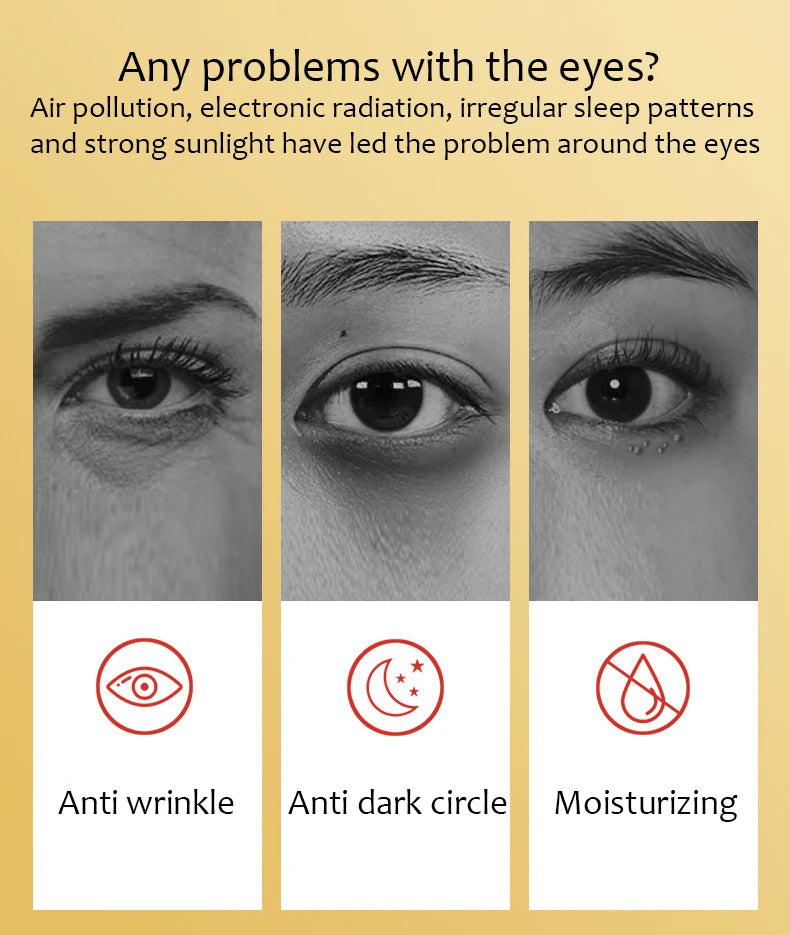 60pcs Gold Crystal Collagen Eye Mask Beauty Moisturizing Firming Anti Dark Circles Eyes Bags Removal Eyes Care Eye Patches