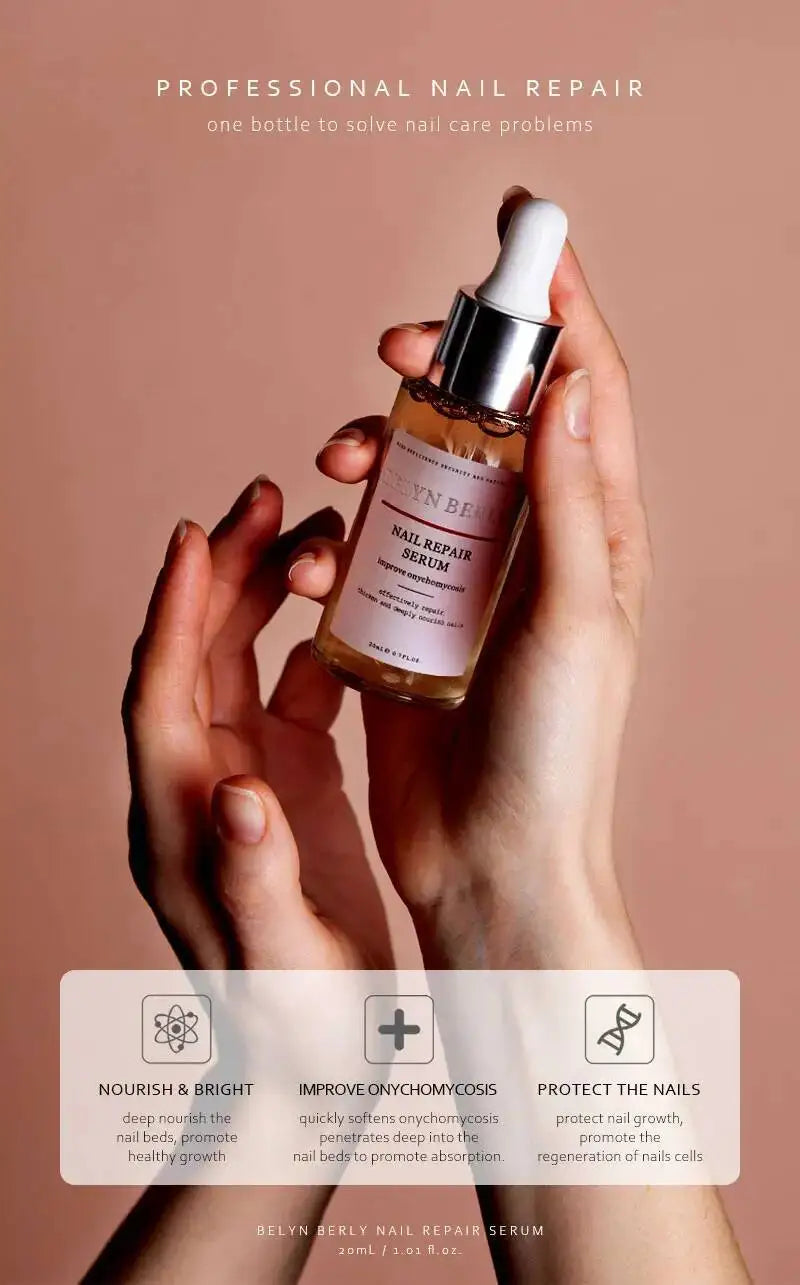 BELYN BERLY Nail Care Serum 3PCS for Nourishing Cracked Discolored Nails Repair Essence Nail Treatment Liquid