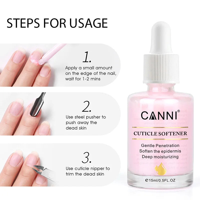 CANNI15ml Cuticle Oil Cuticle Softener New Arrival 6 Flavor Nail Nourish Care Pure Natural Manicure Cuticle Deep Moisturize Oil