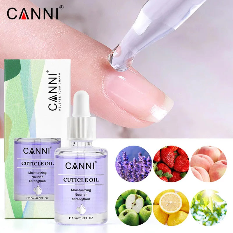 CANNI15ml Cuticle Oil Cuticle Softener New Arrival 6 Flavor Nail Nourish Care Pure Natural Manicure Cuticle Deep Moisturize Oil