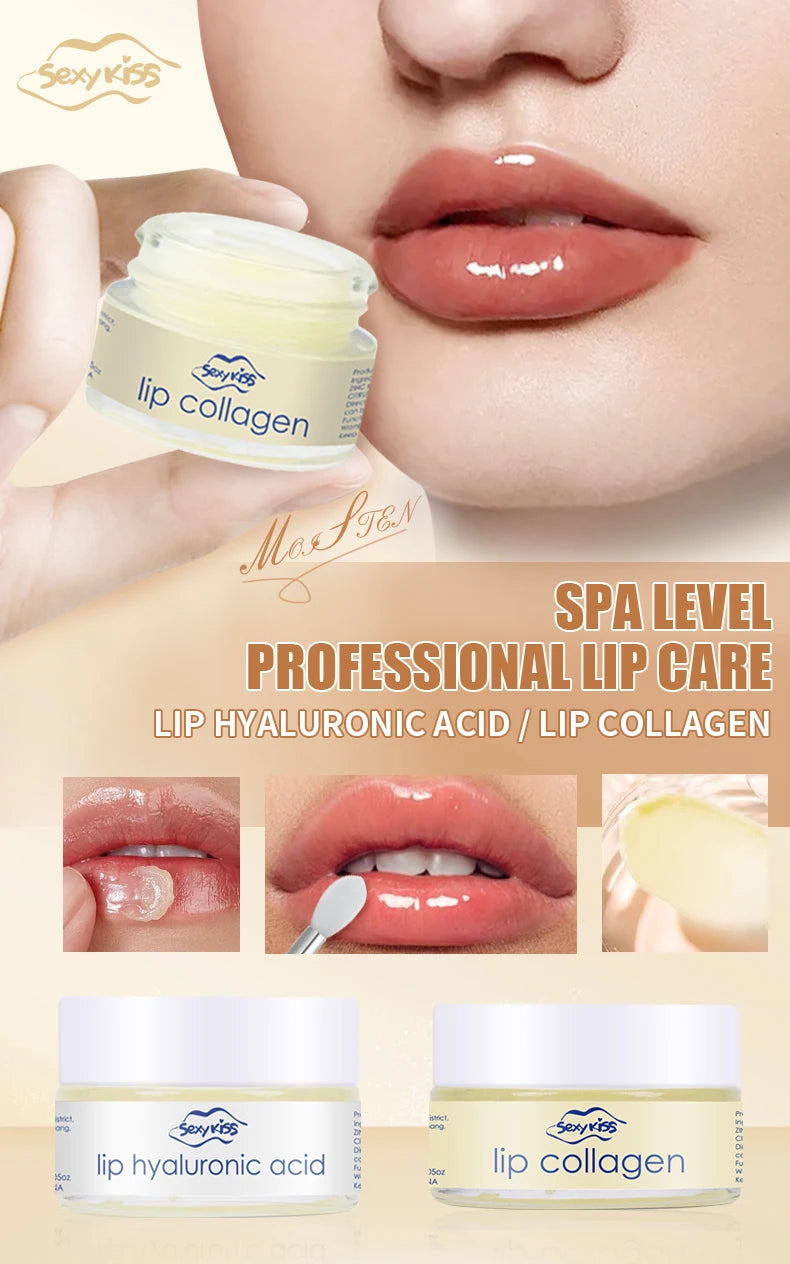 Hyaluronic acid collagen Sleep lip mask 20g deep hydration lasting moisturizing exfoliation day and night can be given as a gift