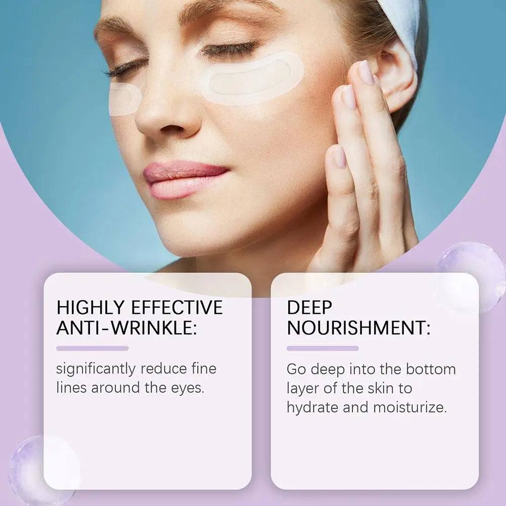 Collagen Microneedle Eye Patch Hyaluronic Acid Soluble Microneedle Eye Mask For Dark Eye Circle Moisturizing Under Eye Skin Care