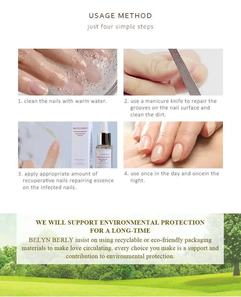 BELYN BERLY Nail Care Serum 3PCS for Nourishing Cracked Discolored Nails Repair Essence Nail Treatment Liquid