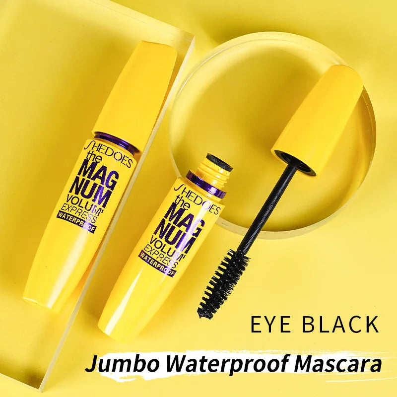 Waterproof and Slender Eye Black, Curly, Thick, Natural, Easy to Apply, Long-Lasting, Yellow and Fat Eye Black