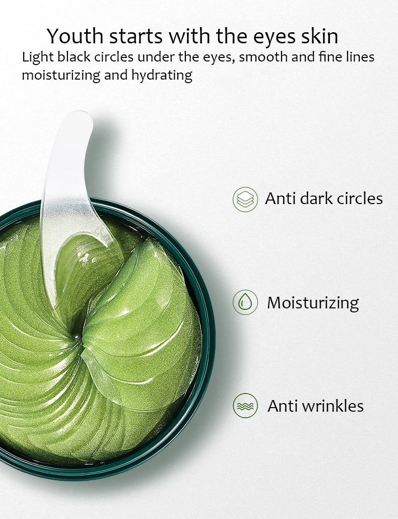 60pcs Gold Crystal Collagen Eye Mask Beauty Moisturizing Firming Anti Dark Circles Eyes Bags Removal Eyes Care Eye Patches