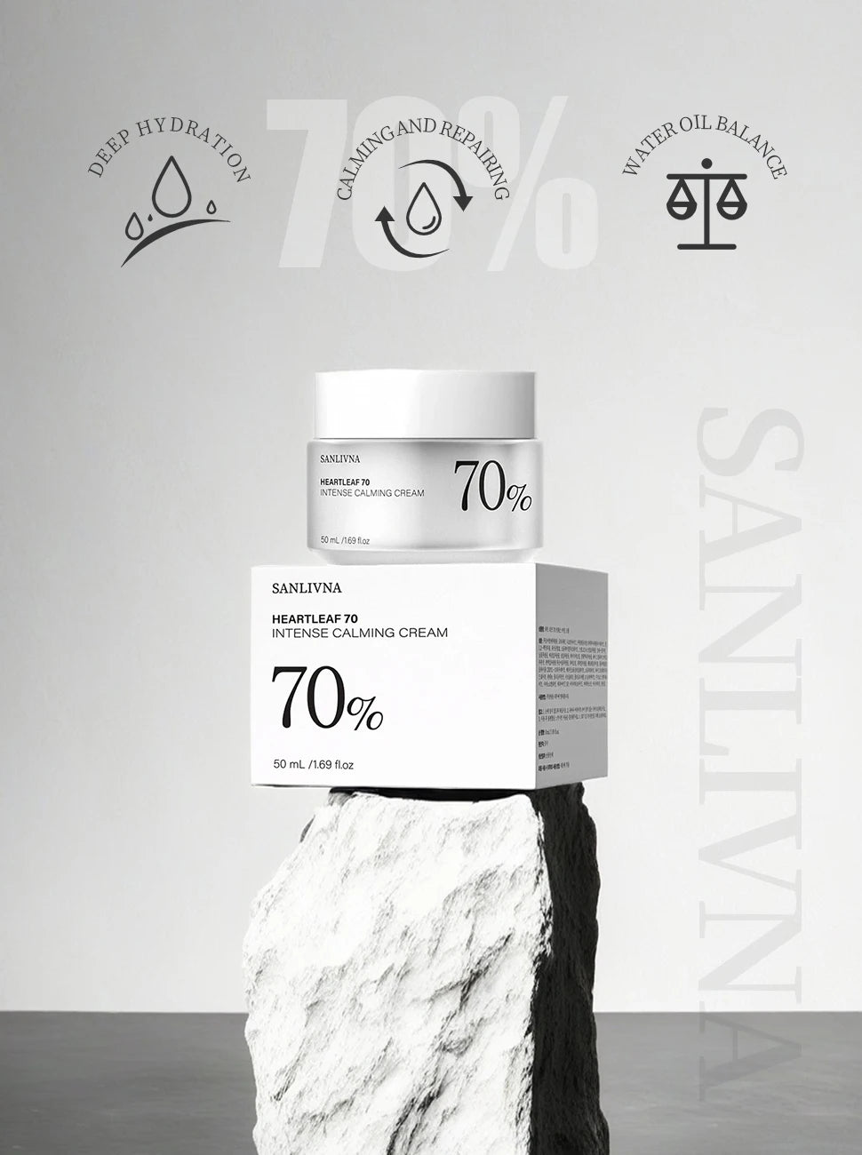 HEARTLEAF 70 Intense Soothing Cream Moisturizing Cream Winter Moisturizing Dry Anti-Peeling Skin Skin Care Cream