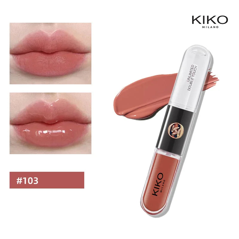 New Double Headed Lipstick Transparent Mirror Lip Gloss Non-Fading Lip sticks Milk Tea Bean Paste Sexy Plump Lip Glaze Makeup