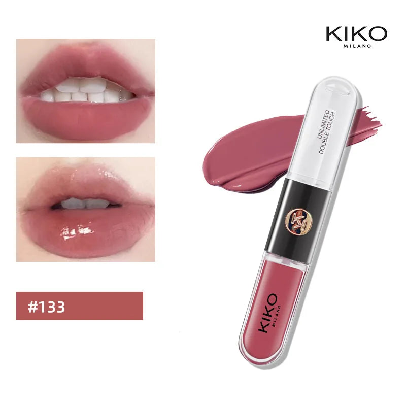 New Double Headed Lipstick Transparent Mirror Lip Gloss Non-Fading Lip sticks Milk Tea Bean Paste Sexy Plump Lip Glaze Makeup