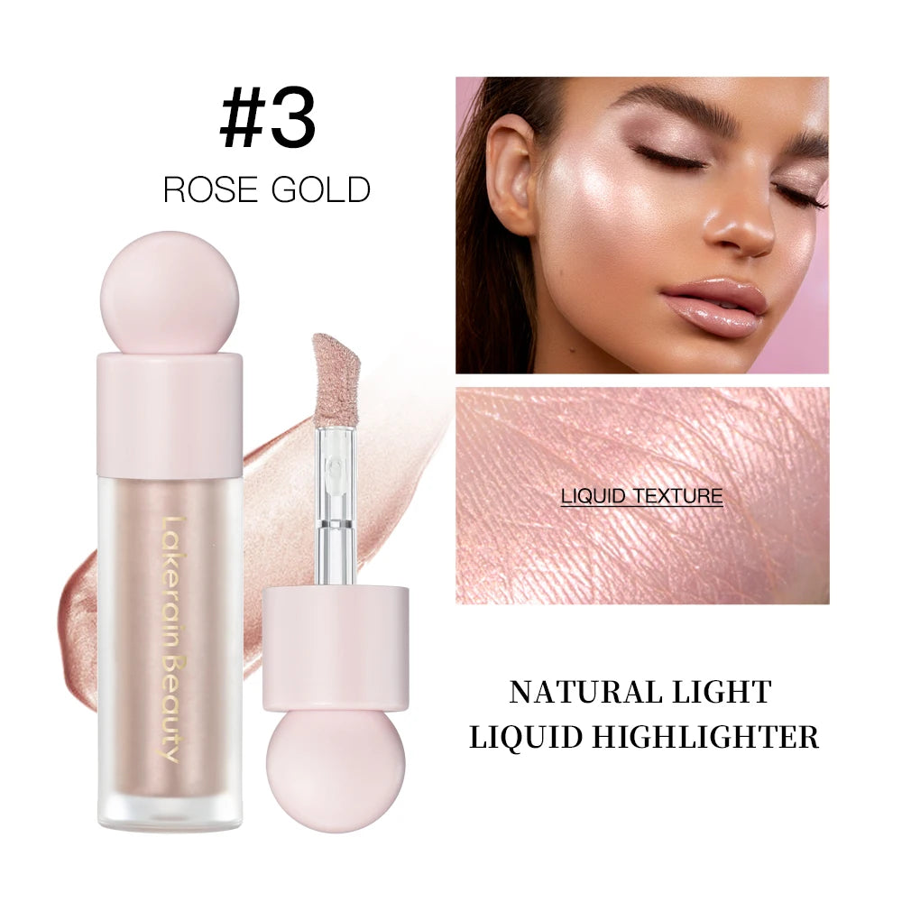 4Color Face Liquid Highlighter Bronzer Contouring Highlight Fluid Makeup Face Shimmer Shine High Lighter Iluminador Maquillaje