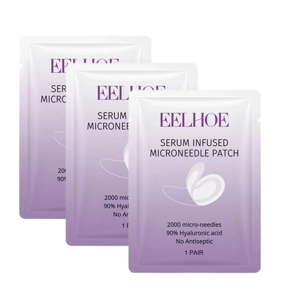 Collagen Microneedle Eye Patch Hyaluronic Acid Soluble Microneedle Eye Mask For Dark Eye Circle Moisturizing Under Eye Skin Care