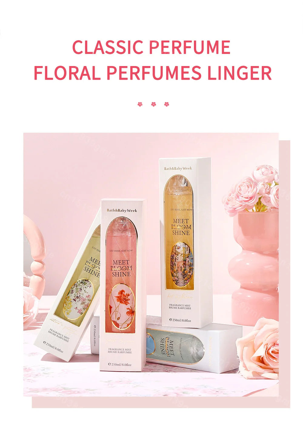 250Ml High-Quality Original Women's Perfume Long-Lasting Body Spray Fragrance Mist Brume Women's Perfume Body Spray Fragrance