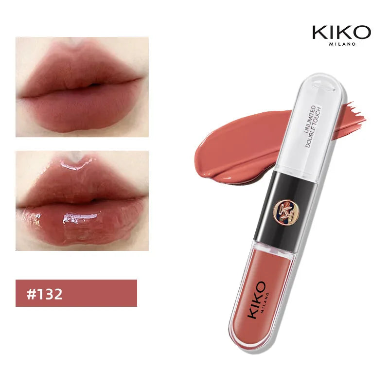 New Double Headed Lipstick Transparent Mirror Lip Gloss Non-Fading Lip sticks Milk Tea Bean Paste Sexy Plump Lip Glaze Makeup