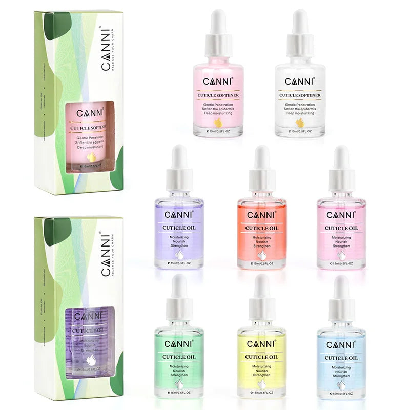 CANNI15ml Cuticle Oil Cuticle Softener New Arrival 6 Flavor Nail Nourish Care Pure Natural Manicure Cuticle Deep Moisturize Oil