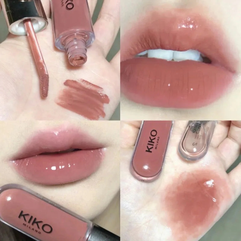 New Double Headed Lipstick Transparent Mirror Lip Gloss Non-Fading Lip sticks Milk Tea Bean Paste Sexy Plump Lip Glaze Makeup