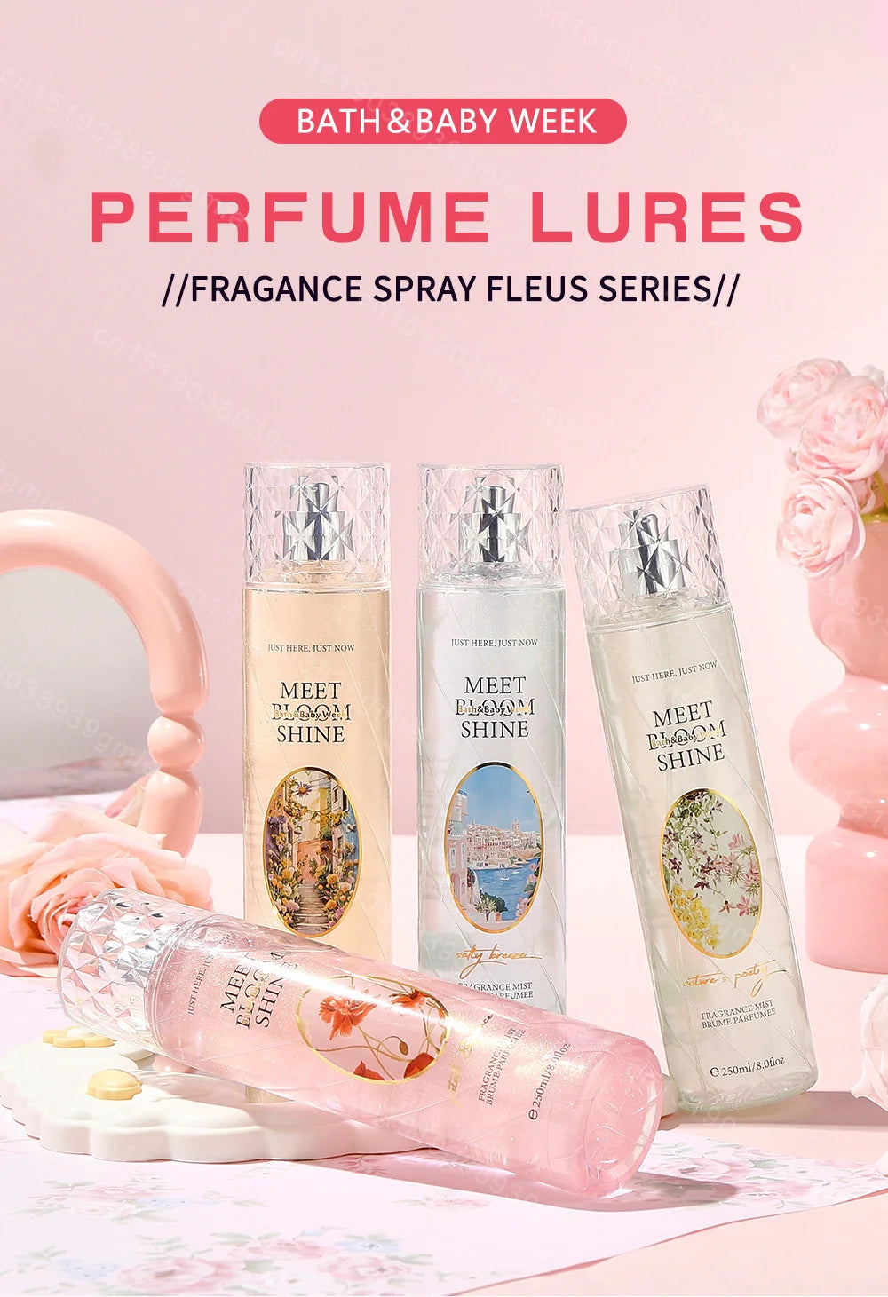 250Ml High-Quality Original Women's Perfume Long-Lasting Body Spray Fragrance Mist Brume Women's Perfume Body Spray Fragrance