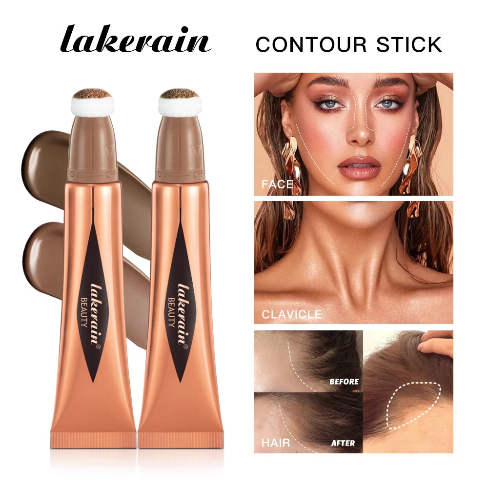 New Cream Bronzer Contour Blusher Beauty Wand Highlighter Blush With Cushion Liquid Face Bronzer Wand Stick Applicator Makeup