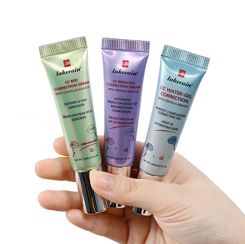 3pcs Korean CC Cream – Color Correcting, Moisturizing & High Coverage