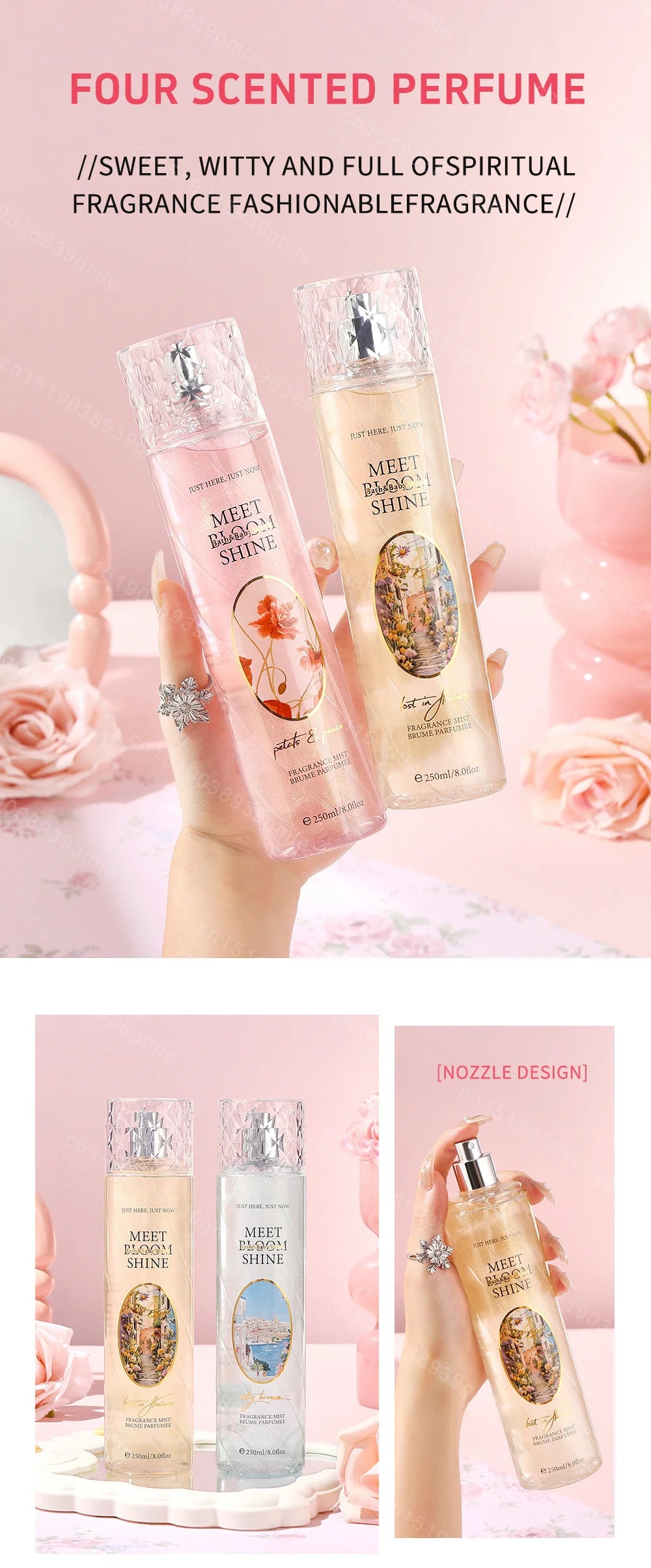 250Ml High-Quality Original Women's Perfume Long-Lasting Body Spray Fragrance Mist Brume Women's Perfume Body Spray Fragrance