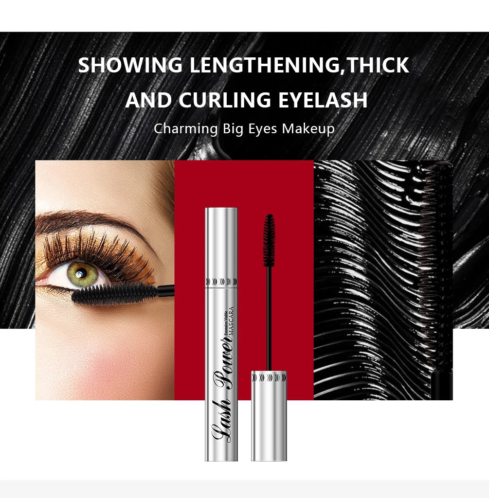 QIBEST 3 Colors Diamond Glitter Mascara Long Lasting Makeup 3D Volume Eyelashes Curling Shimmer Mascara Eye Lash Female Cosmetic