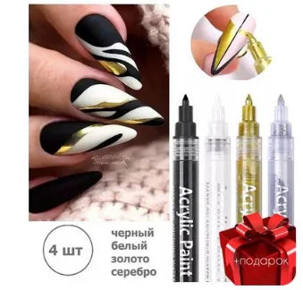 12 color Acrylic Nail Doodle Pen Paint Pen Nail Paint DIY Dot Stitching Pen Precision 3D Doodle Nail Art Pen Nail Art Pen