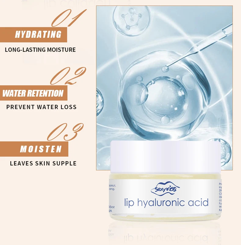 Hyaluronic acid collagen Sleep lip mask 20g deep hydration lasting moisturizing exfoliation day and night can be given as a gift