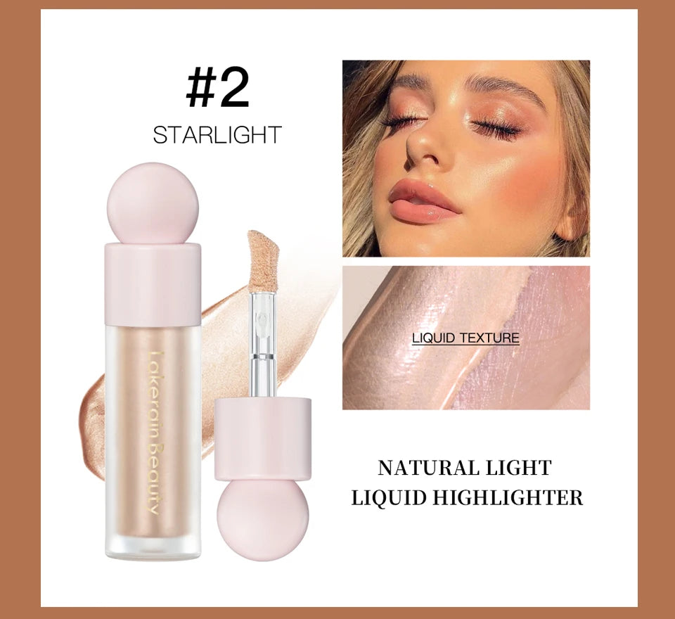 4Color Face Liquid Highlighter Bronzer Contouring Highlight Fluid Makeup Face Shimmer Shine High Lighter Iluminador Maquillaje