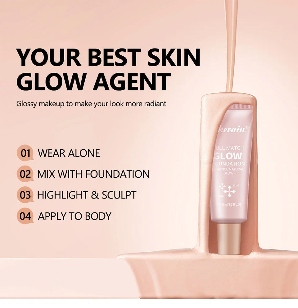 Glow Foundation Illuminator Glotion Natural Glow Enhancer Glowing Moisturizing Lightweight base Multi-purpose Illuminator Highli