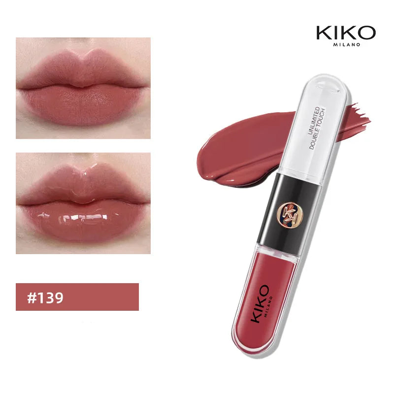 New Double Headed Lipstick Transparent Mirror Lip Gloss Non-Fading Lip sticks Milk Tea Bean Paste Sexy Plump Lip Glaze Makeup