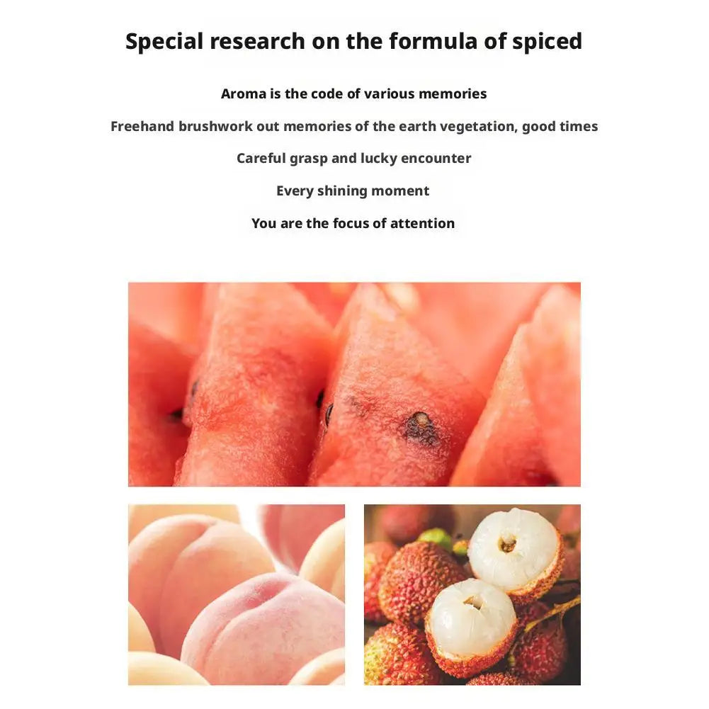 Unisex Fresh Fruity Perfume Natural & Long-Lasting, Daily Use Body Spray Lychee Peach Watermelon Fruity Scent Spray Fragrance